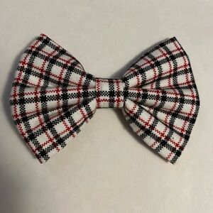 Red checkered bow